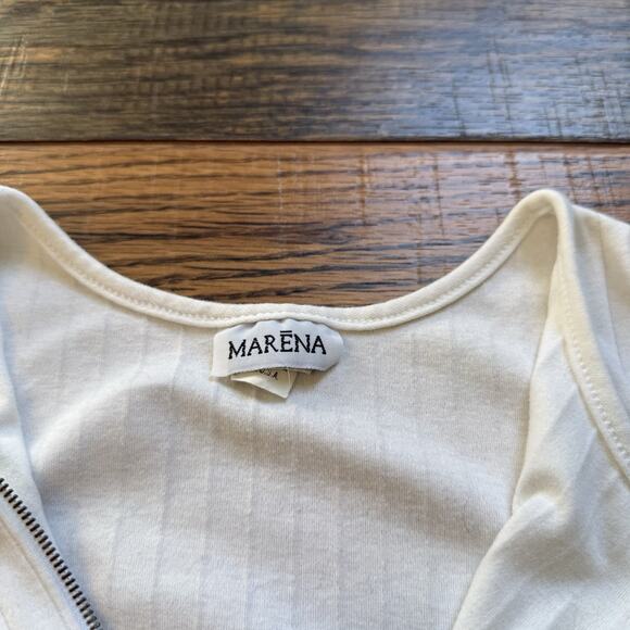 Vintage Marena Ribbed Zip Front Sleeveless Mini Dress White Size M Made in USA - Picture 5 of 9